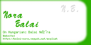 nora balai business card